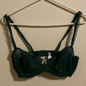 Underwire lace bralette green 34C